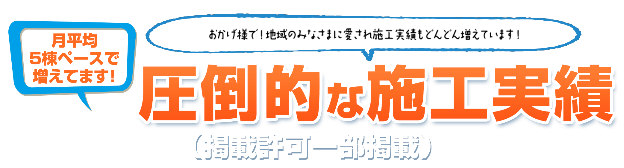 圧倒的な施工実績(大阪市実績一部掲載)